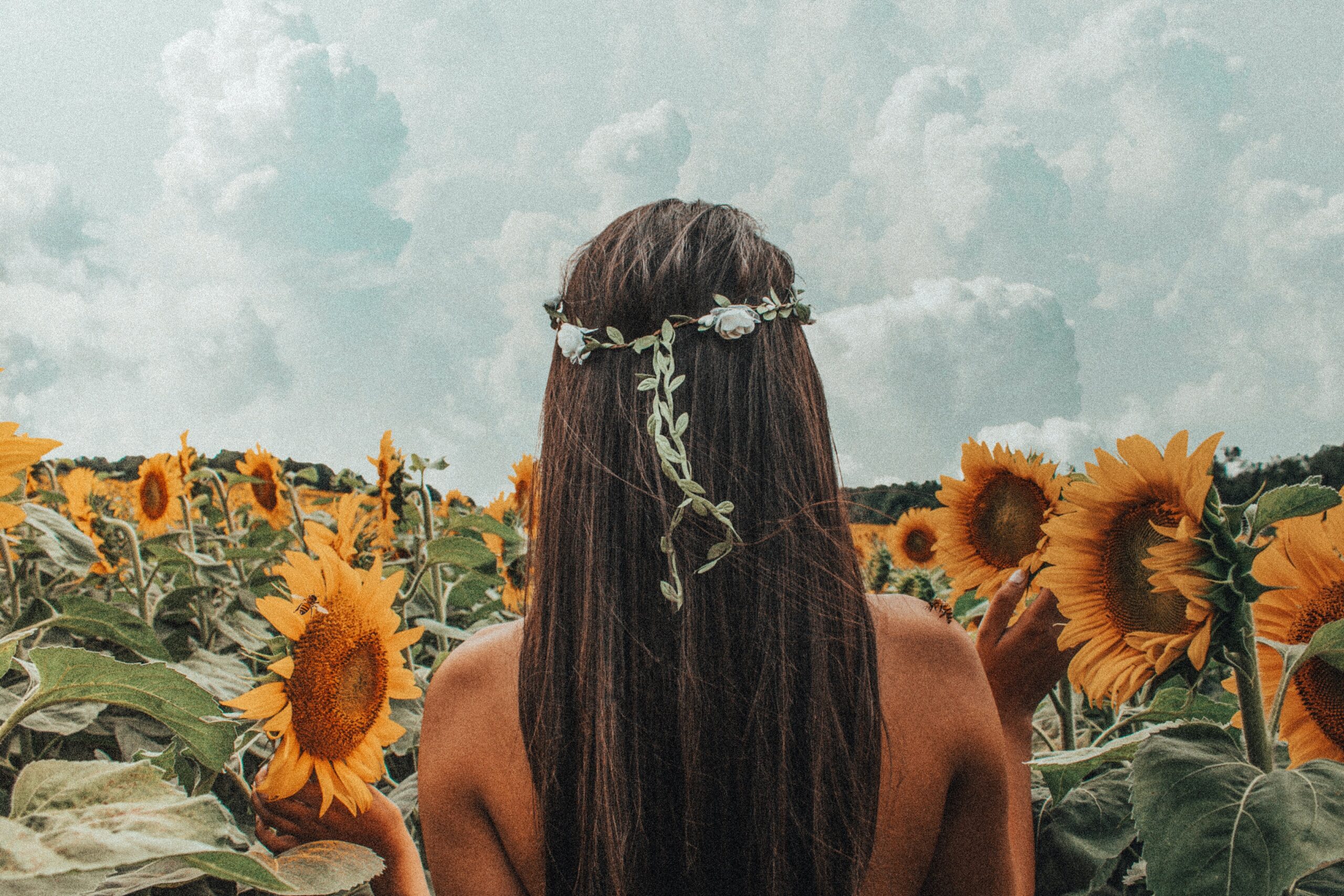 Photo by Designecologist: https://www.pexels.com/photo/woman-standing-on-sunflower-field-2783143/